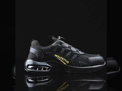 Zapatos de seguridad de fibra microfibra botón Zapatos de seguridad con dedo de acero anti-aplastante suela media Kevlarr