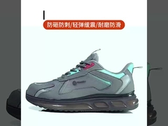 Zapatos de seguridad industriales Zapatos de trabajo de cuero de microfibra Zapatos de seguridad de almohadilla de aire TPU
