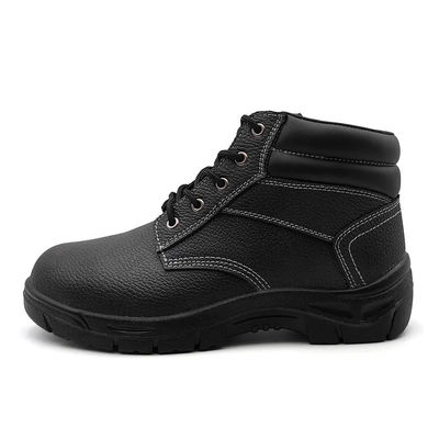 comprar Botas de seguridad de cuero de vaca de corte medio Botas de seguridad negras S3 estándar online manufacture