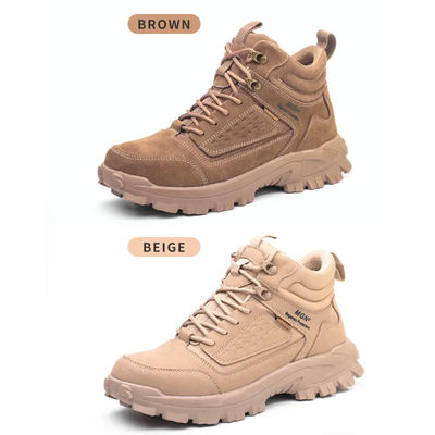 comprar Sapatos de seguridad de soldadura de placa de Kevlar Botas de trabajo de seguridad marrón online manufacture