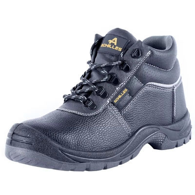 comprar Botas de trabajo de seguridad negras de corte medio de cuero genuino zapatos sintéticos para hombres online manufacture