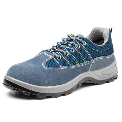 comprar Comodidad zapatos de seguridad de cuero genuino, zapatos de trabajo deportivos azules para hombres online manufacture