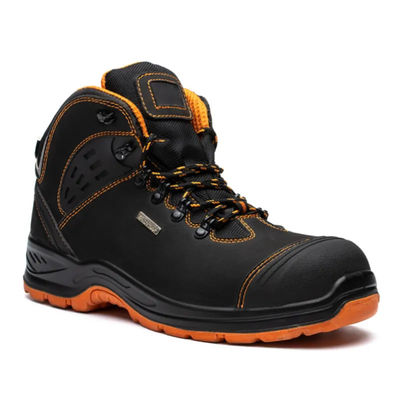 comprar Zapatos de senderismo de cuero genuino resistentes al deslizamiento, negros, de acero pesado, botas de pie, unisex online manufacture