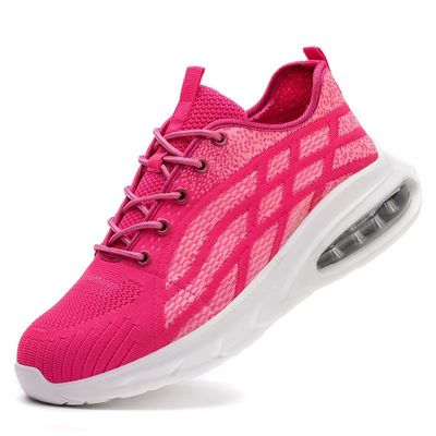 comprar Calzado de trabajo ligero y transpirable Negro / rosa Botas de trabajo Mujeres online manufacture