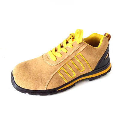 comprar Zapatos de pie de acero amarillo de cuero genuino, zapatillas de seguridad S3 ligeras online manufacture