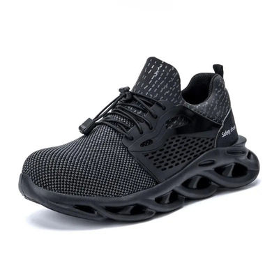 comprar Zapatos de seguridad industriales de pie compuestos, ligeros, resistentes al deslizamiento, zapatos de trabajo negros online manufacture