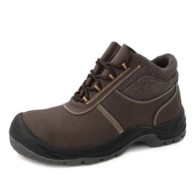 comprar S3 Botas de seguridad impermeables de pie de acero de cuero genuino Botas de trabajo de corte medio online manufacture