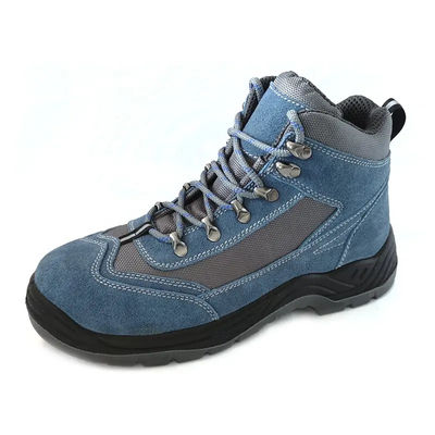 comprar S1P Zapatos de pie de acero industrial Anti-impacto resistente a las punciones Botas de trabajo azul online manufacture