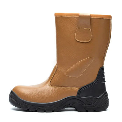 comprar Botas de trabajo de seguridad de cuero genuino amarillas resistentes al aceite y al agua online manufacture