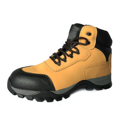 comprar Botas de trabajo de seguridad de cuero Nubuck Antiderrapante Y sola de caucho Zapatos amarillos online manufacture