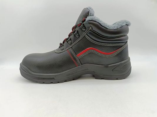 comprar Antiperforación zapatos de invierno con tapa alta de cuero negro zapatos resistentes al deslizamiento duraderos online manufacture