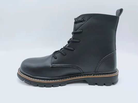 comprar Botas de trabajo para hombres negras de moda botas de cuero resistentes al deslizamiento online manufacture