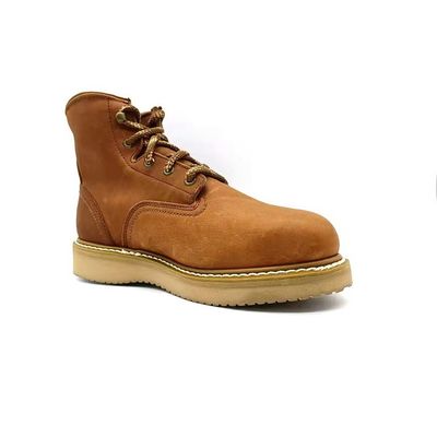 comprar Hombres botas de trabajo de suela plana alta punta redonda del pie botas del pie de acero estilo británico vintage online manufacture