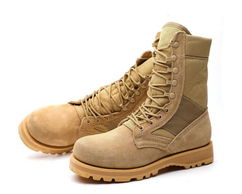 comprar Zapatos de seguridad tácticos de piel suede de punta alta botas de trabajo de lana revestidas para el calor online manufacture