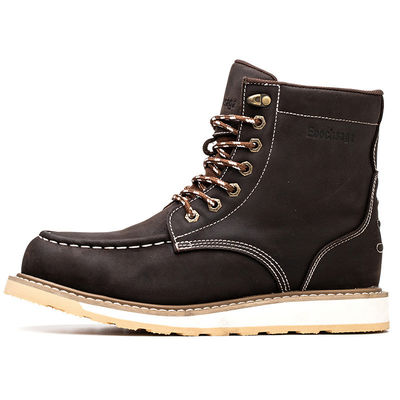 comprar Venta al por mayor de cuero Nubuck Goodyear Welt Ingeniero Dedo de goma de acero online manufacture