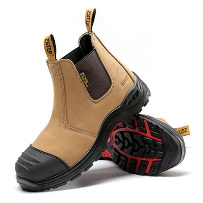 comprar Cuero de vaca marrón Cuero de vaca PU+TPU Sola Botas de seguridad femeninas Dedo de acero Antidestrucción Placa de acero Antiproof online manufacture