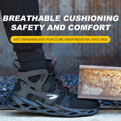 comprar Botas de trabajo de seguridad OEM Botas de seguridad de tejido de vuelo Botas de seguridad cómodas Botas de seguridad para hombres y mujeres online manufacture