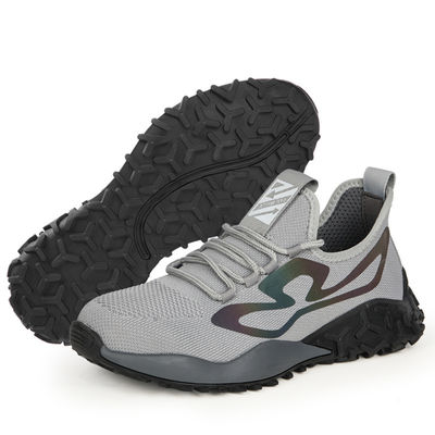 comprar Zapatos de seguridad con puntera de acero anti-aplastamiento y malla Flyknit con entresuela de Kevlar, diseño transpirable para un trabajo cómodo online manufacture