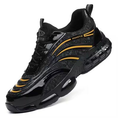 comprar Black Superfine Steel Wire Fabric Work Shoes TPU Safety Shoes Kevlar Anti-stab EVA Sole Work Shoes Comfortable Safety Shoes online manufacture