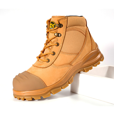 comprar Zapatos de seguridad de trigo de OEM Nucuck de acero de pie de acero zapatos de seguridad de suela media PU+TPU zapatos de trabajo de suela zapatos de trabajo de seguridad online manufacture