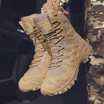 comprar High Top Microfiber Leather Tactical Boots Tactical Safety Shoes Military Boots Canves Tactical Boots Rubber Sole Hiking Boots online manufacture