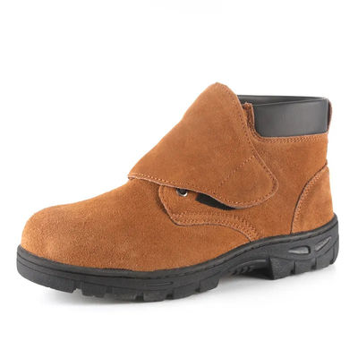 Unisex zapatos de seguridad de soldadura hombres botas de soldadura de pie de acero amarillo