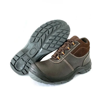 Zapatos de seguridad de trabajo de pie de acero negro Unisex Zapatos de pie de acero de cuero ESD