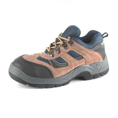 Calzado de seguridad confortable de cuero de camiseta de acero para exteriores Botas de pie marrón