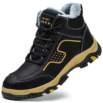 Botas de trabajo de seguridad de invierno con revestimiento de lana espeso