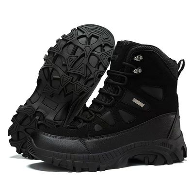 Botas tácticas militares duraderas Botas de combate de senderismo marrón respirables