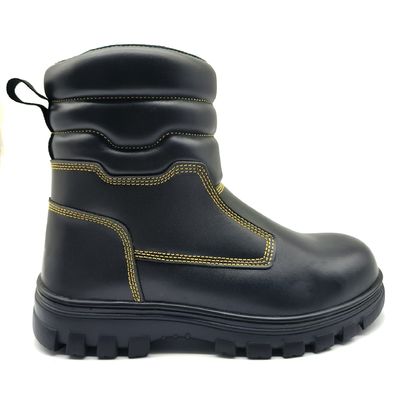 Botas de bombero de cuero genuino de bosque impermeables de goma suave y sola Botas unisex