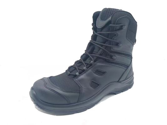 Zapatos de seguridad táctica de alta altura botas de excursión al aire libre Premium primera capa de cuero