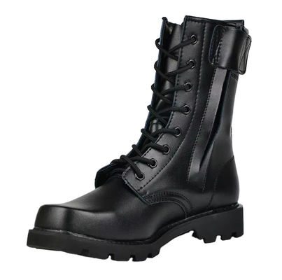 Botas militares de cuero genuino en negro y diseño duradero