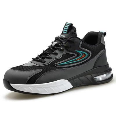 Zapatos de seguridad de trabajo para hombres con dedo de acero y suela exterior resistente al deslizamiento
