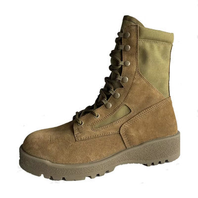 Botas de combate de color del desierto Anti resbalón Sola de goma Botas de entrenamiento al aire libre