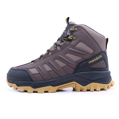 Botas de cuero ligeras para hombres, impermeables, secas, cómodas en senderismo