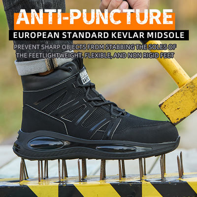 Zapatos de trabajo con sola de Kevlar con almohadilla de aire Botas de seguridad para el trabajo de seguridad