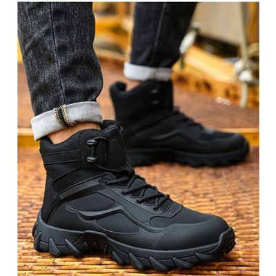 Botas de seguridad de suéter con suela media de Kevlar y suela de goma