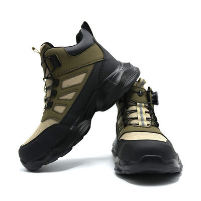 Calzado de trabajo de Kevlar de cuero de microfibra unisex Calzado de seguridad de construcción Calzado de trabajo de pie de acero anti-aplastamiento