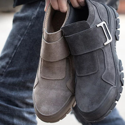 Calzado de seguridad de soldadura confortable para hombres Calzado de trabajo de camiseta Calzado de soldadura de botón de feltro Calzado de seguridad de Kevlar Calzado de trabajo de caucho