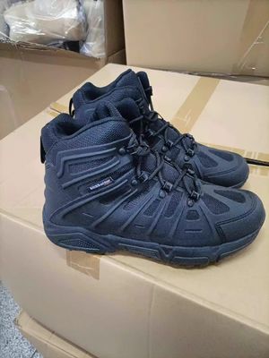 Zapatos de seguridad tácticos de punta alta Botas militares Botas tácticas de TPU + malla Botas de caucho de suela Botas de senderismo