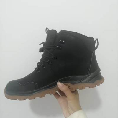 Unisex Botas de trabajo de cuero de microfibra Calzado de seguridad de construcción Calzado de trabajo de suela media de Kevlar Calzado de trabajo de tendón de res Botas de seguridad de tendón
